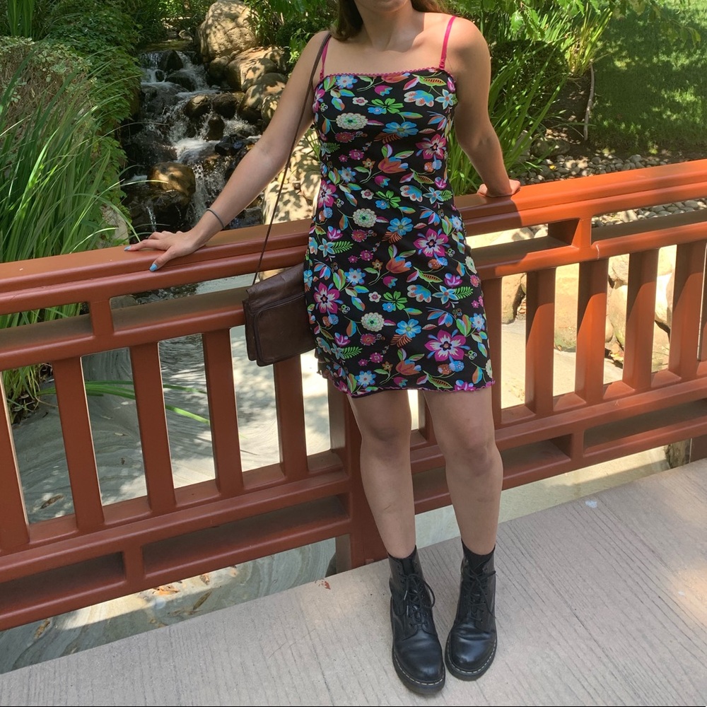 Guess Black Floral Dress